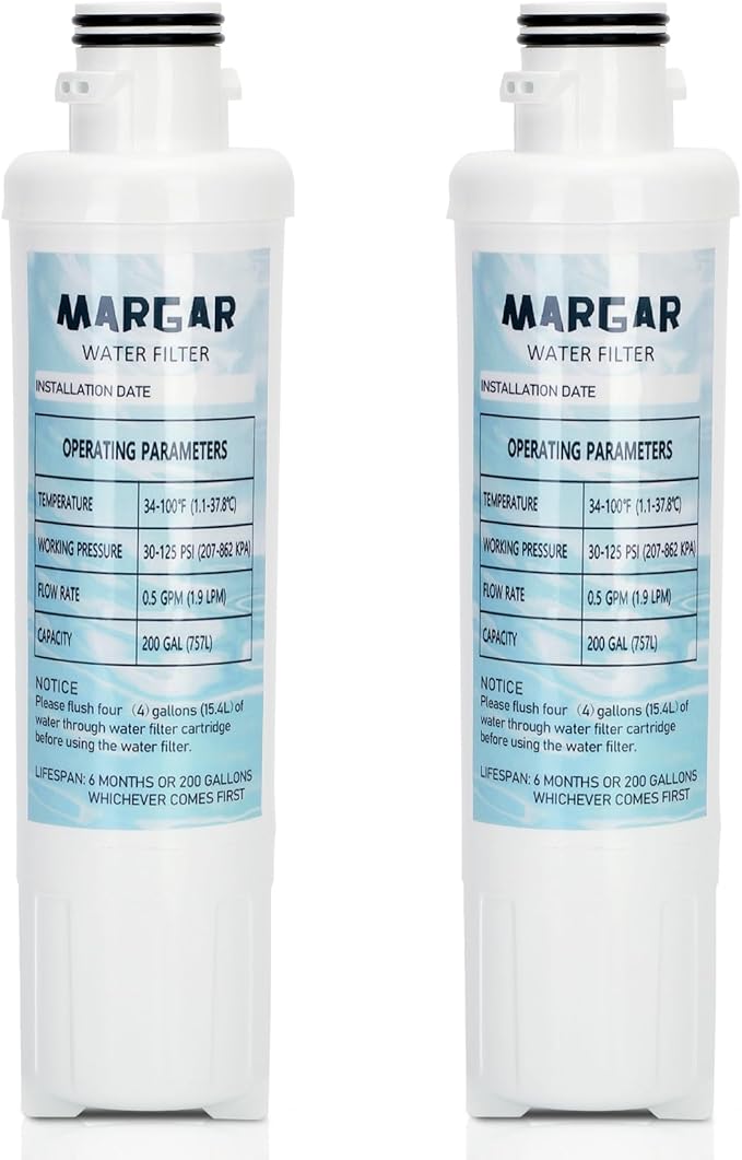 MIWF6200 Water Filter, Filter Cartridge Compatible with Midea® MRS26D5AST and MRQ22D7AST Models Water Filters, MIWF6200 Water Filter Replacement for Sharp® SJWF200 Filters (2 PACK)