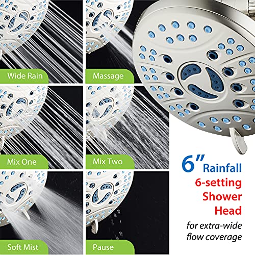 AquaCare 50 mode High Pressure 7 inch Shower Head Combo w