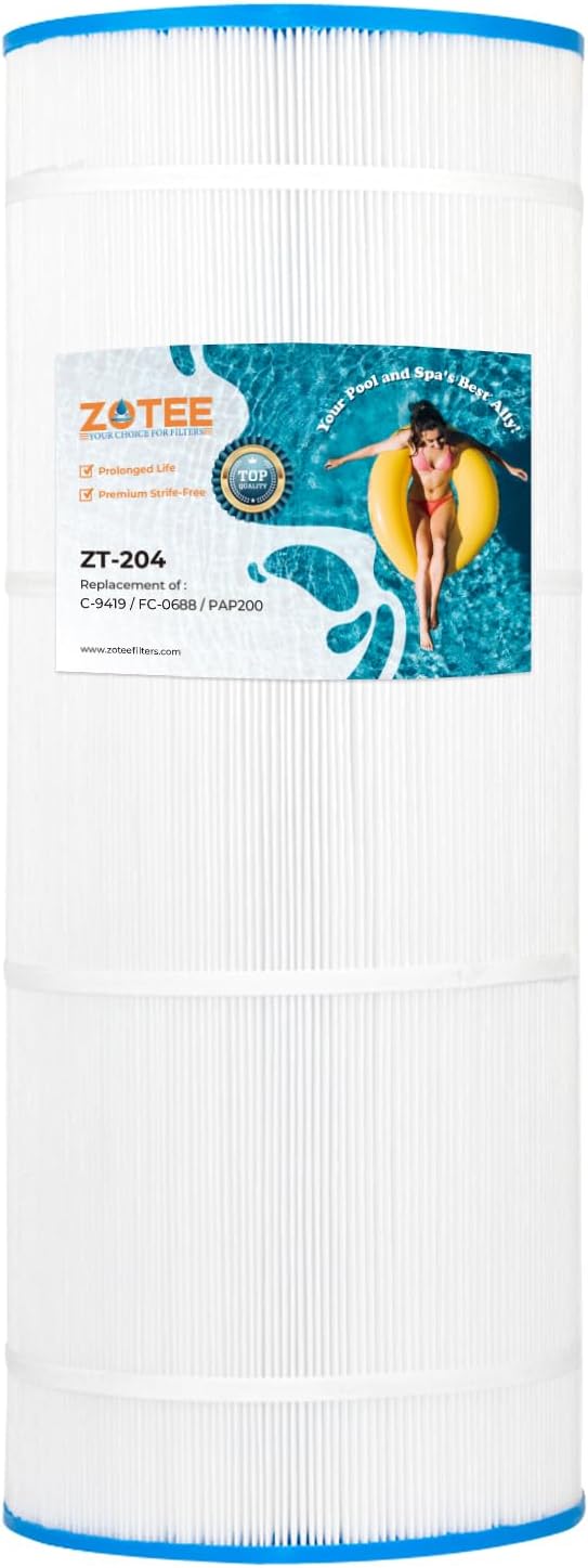 ZOTEE Pool Filter Cartridge Unicel C-9419, Filbur FC-0688 SP200, Predator 200 PENTAIR Clean & Clear 200 PAP200, 59054400, Pure N Clean PC-0688, R173217, 1 Pack