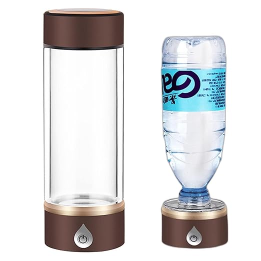 1500ppb Hydrogen Rich Water Bottle Generator, 420ml Portable Hydrogen Water Cup, USB Rechargeable Ionized Water Generator, Home Office Use