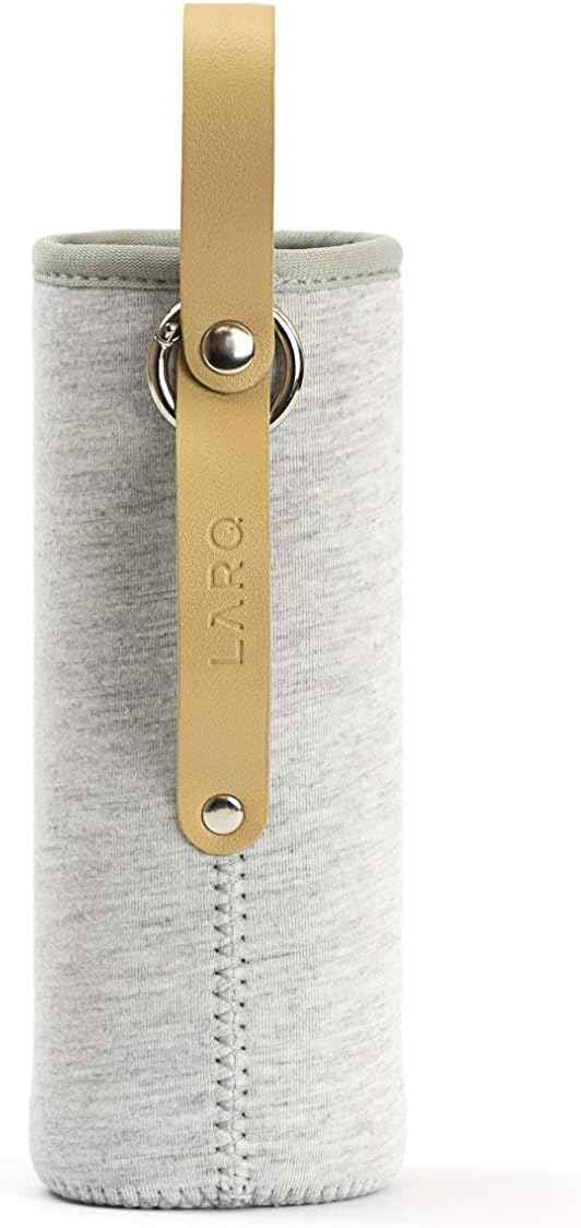 LARQ Bottle Limited Edition Travel Sleeve with Easy-Carry Leather Strap - 25 oz/32 oz, Heather Grey