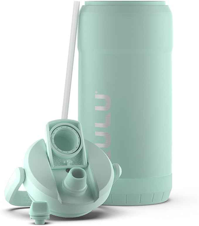 ZULU Goals Vacuum Insulated Large Capacity Stainless Steel Water Bottle | Reusable Jug Thermoses with Carry Handle | Leak-Proof Lid | Perfect for Travel, Workout, Gym, Hiking, Camping | 64oz, 101oz