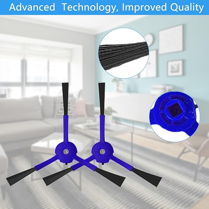 X8 Filters & Replacement Parts Kit for Eufy RoboVac X8 / X8 Hybrid – Washable & Reusable, 1 Roller Brush, 2 Side Brushes, 4 HEPA Filters – Compatible with Eufy X8 Robot Vacuum Cleaner - AquaVibe