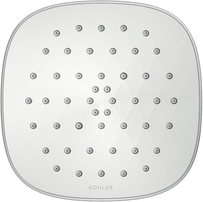 Kohler 37722-Y-CP Cinq™ Square single-function filtered showerhead, 2.5 gpm, Polished Chrome