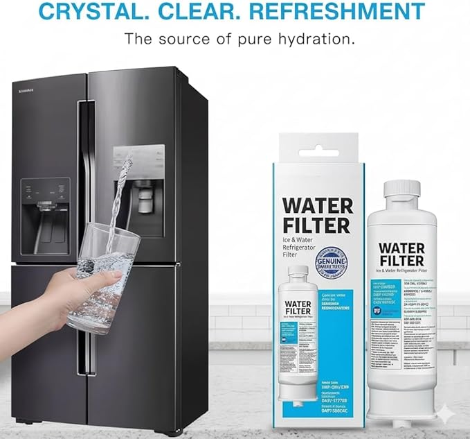 HAF-QIN/EXP DA97 Water Filter Replacement – Compatible with DA97-17376B – Carbon Block 99% Contaminant Reduction – Fresh Water & Ice – 6 Month Life 1 PACK