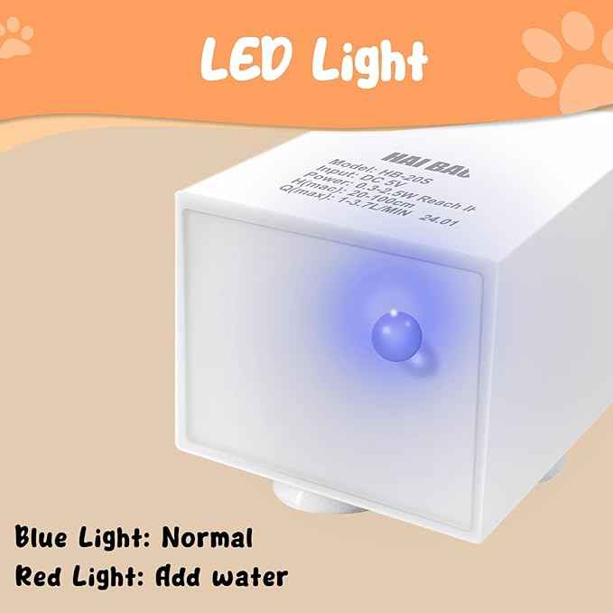 Stainless Steel Dog Fountain, 7L/10L Large Capacity Automatic Water Dispenser with 5 Filters, LED Indicator, Silent Pump for Medium to Large Cats Dogs and Multi-Pet Home (Pump)