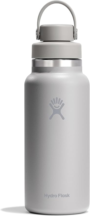 Hydro Flask Water Bottle - Insulated Stainless Steel - Wide Mouth Chug Lid, Non Spill, Leakproof in 32 Oz Tonal Birch Gray