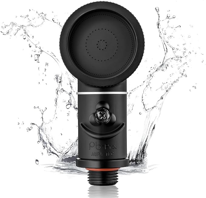 Purebble Pro – Professional Microbubble Shower Head for Hair Salons, Pet Salons, and Home Baby Care | High-Performance Concentrated Shower Stream | Made in Japan (Matte Black)
