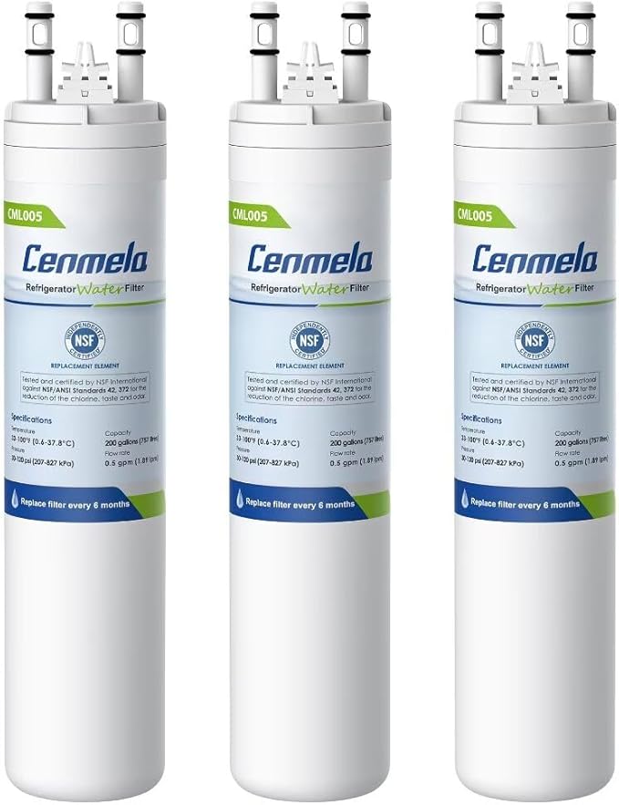 Compatible with Frigidaire ULTRAWF, Pure Source Ultra, Kenmore 9999, 469999, 46-9999, A0094E28261, Height 11 inches, Pack of 3