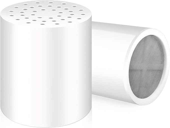 2-Pack 20-Stage Shower Filter Universal Replacement Cartridges - Suitable for Hard Water Purifiers, Removes Chlorine, Heavy Metals, Iron, Other Sediments, Softens Water, Improves Skin and Hair