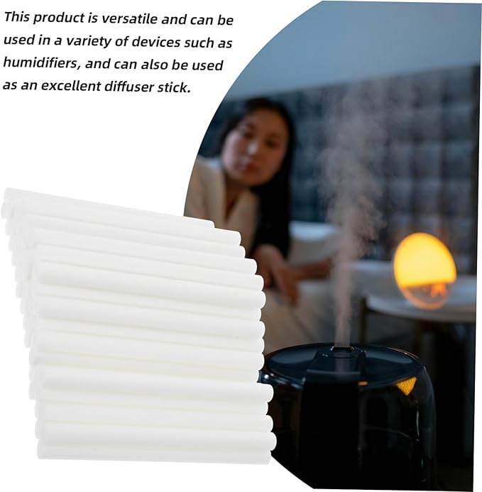Didiseaon 50pcs Humidifier Cotton Sticks Absorbent Wicks for Essential Oil Diffusion High Absorbency Sticks for Home and Office Use - AquaVibe