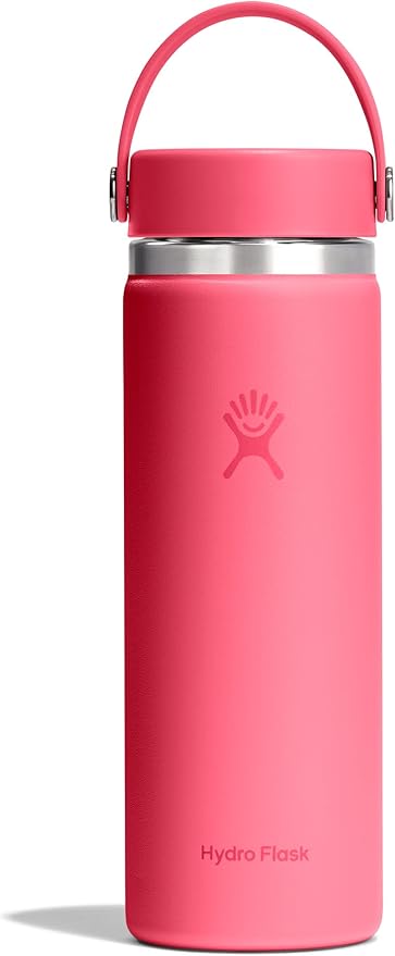 Hydro Flask Water Bottle - Insulated Stainless Steel - Wide Mouth Flex Lid, Non Spill, Leakproof and Refillable in 20 Oz Popstar Pink