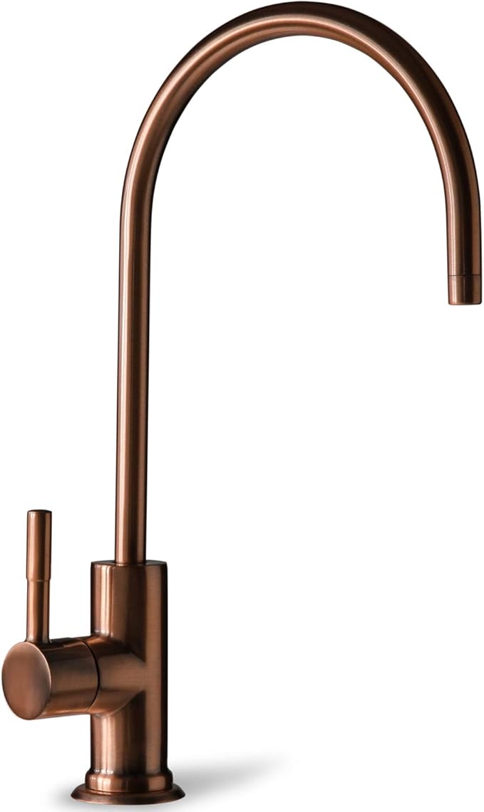 iSpring GA1-AW Heavy Duty Contemporary Style High Spout Kitchen Bar Sink Non-Air Gap Drinking Water Faucet in Antique Wine - 1/4"
