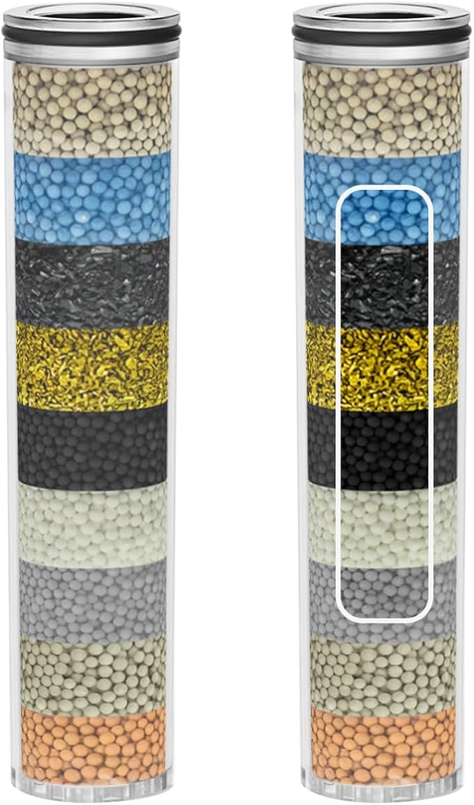 2-Pack Replacement Shower Filter Cartridge Compatible with SunCleanse Handheld Shower Head,Multi-Stage Water Softener Filter for Hard Water Reduce Chlorine and Harmful Substances