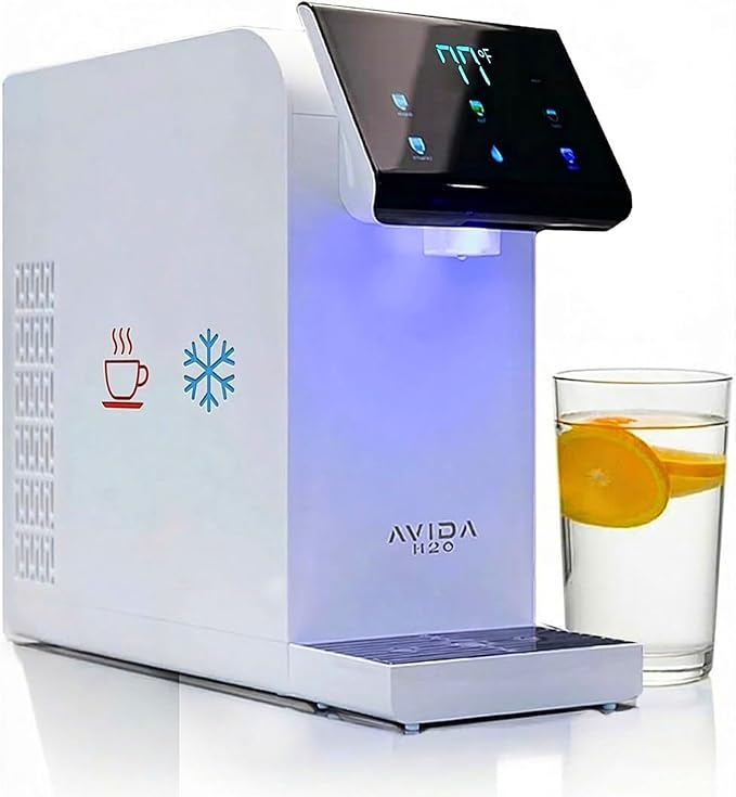 Ultra Instant Hot & Cold Water Dispenser - Bottleless Water Dispenser Countertop, Full Installation Kit, Quiet Multi-Stage Filtration + UV Sterilization - White