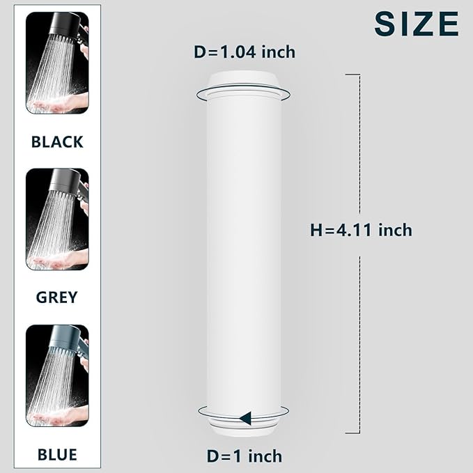 Replacement Shower Filter Cartridge Compatible With PWERAN Filtered Showerhead for Hard Water,Replacement shower Filter for Shower Head(4-Pack)