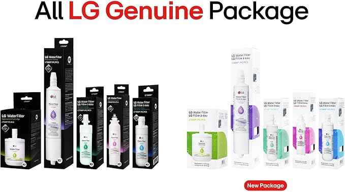 LG LT800P2 6-Month / 200 Gallon Refrigerator Replacement Water Filter, 2 Count (Pack of 1), White