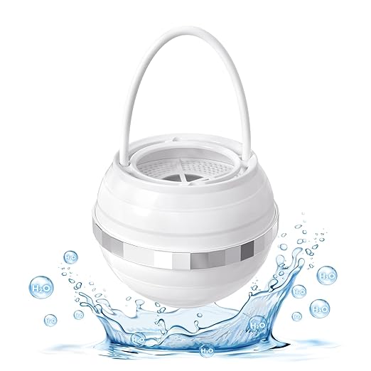 Bath Filter for Tub - 8 Stages Bath Water Filter for Tub Faucet, Hard Water Softener to Remove contaminants, Chlorineand Fluoride, 2,500 Gallons of Filtration, BPA Free (White)