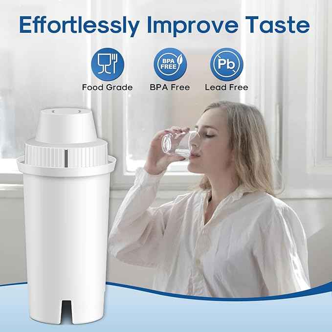 ICEPURE Pitcher Water Filter Replacement for Brita® Standard Water Filter, Brita® Pitchers and Dispensers,Classic OB03, Everyday, UltraMax, Metro+, XL, Mavea® 107007 35557 and More NSF Certified 3PACK