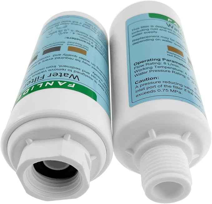 Bidet water filter for electronic bidet seats, Toilet water filter system, compatible with 1/2" 1/4" 3/8" Bidet hose (2 Filters + 2 Adapter) - AquaVibe