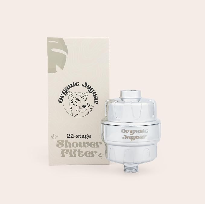Shower Filter, 22 Stage Water Shower Head Filter For Hard Water, Heavy Metals, Chlorine & Impurities, Supports Hair and Skin Health & Hydration, Easy Installation, Long Lasting, Chrome