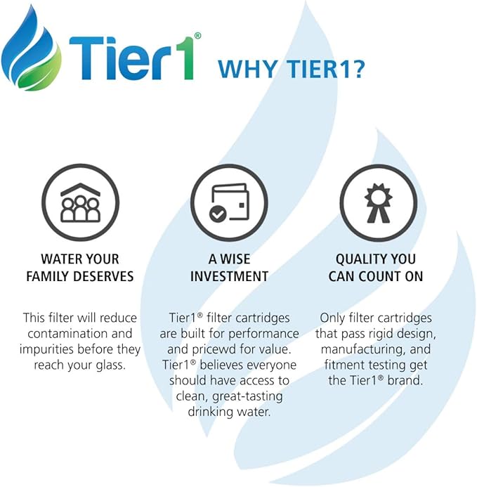 Tier1 8171413 Refrigerator Water Filter | Replacement for Whirlpool 8171413, Kenmore 9002, EDR8D1, 469002, 8171414, WF286, WSW-4, WFI-NLC200, Fridge Filter