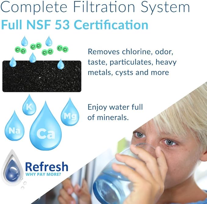 Refresh NSF-53 Premium Replacement Refrigerator Water Filter Compatible with Samsung DA29-00020A, DA29-00020B, HAF-CIN/EXP, 46-9101 - Model R-9101Plus / R-9101Plus-S (2 Pack)