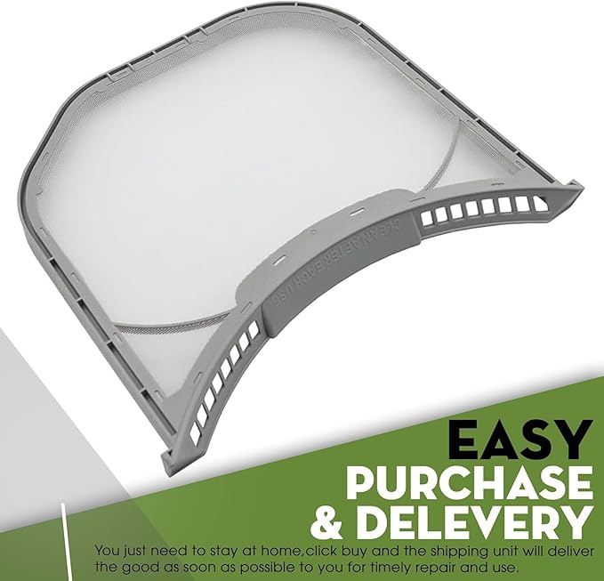 Upgraded DLEX3370V DLEX3885W DLEX3885C DLEX3875V DLEX3875W DLEX2901V DLGX3002R DLGX3002W DLEX3001P Dryer Lint Filter Stainless Steel Mesh Screen Replacement for LG Dryer