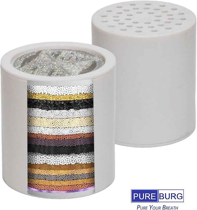 PUREBUGR 20-Stage Replacement Showerhead Filter Compatible for Aquabliss SF100 SF220 (SFC220) & Compatible with AquaHomeGroup Showerhead Filter, 5-Pack