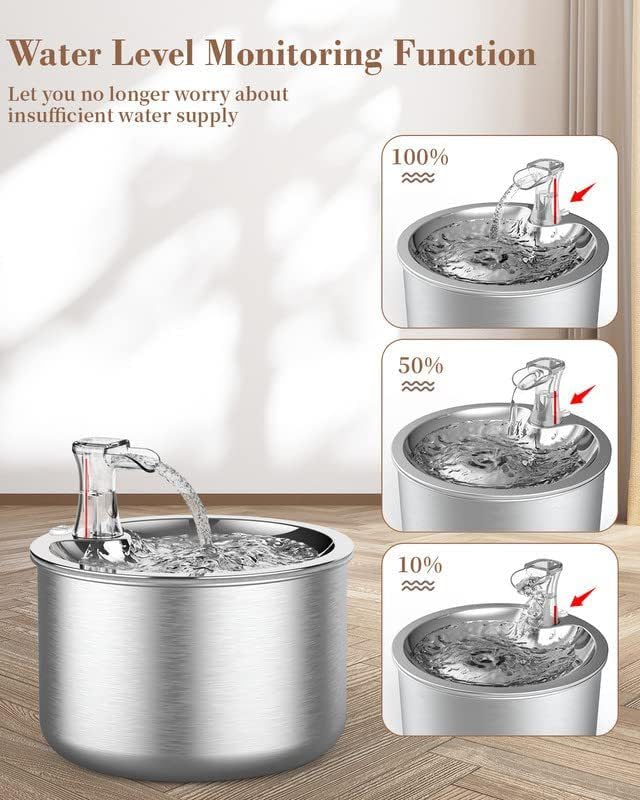 WF150 Stainless Steel Pet Water Fountain (101 Fl Oz)
