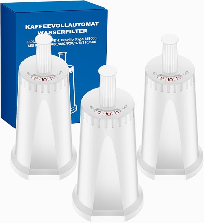 Water Filter for Breville Barista Touch Espresso Machine BES880, Barista Pro BES878, Oracle Touch BES990, Oracle BES980 & Dual Boiler BES920 Bambino ClaroSwiss Sage, BES008WHT0NUC1 (3 Pcs) - AquaVibe