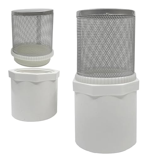 3/4" Stainless Steel Filter Cover Connected to 3/4" DN20 PVC Water Pipe, Suction Strainers Used to Remove Debris and Reduce Solid Entry