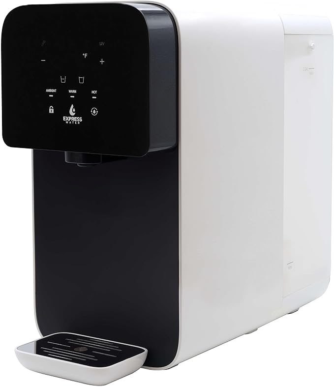 Express Water ROC001ALK-A pH UV Countertop Water Filter System – Reverse Osmosis System for Walter Filtration– 6 Stage RO Water Filter Complete System with UV Water Purifier and pH remineralization