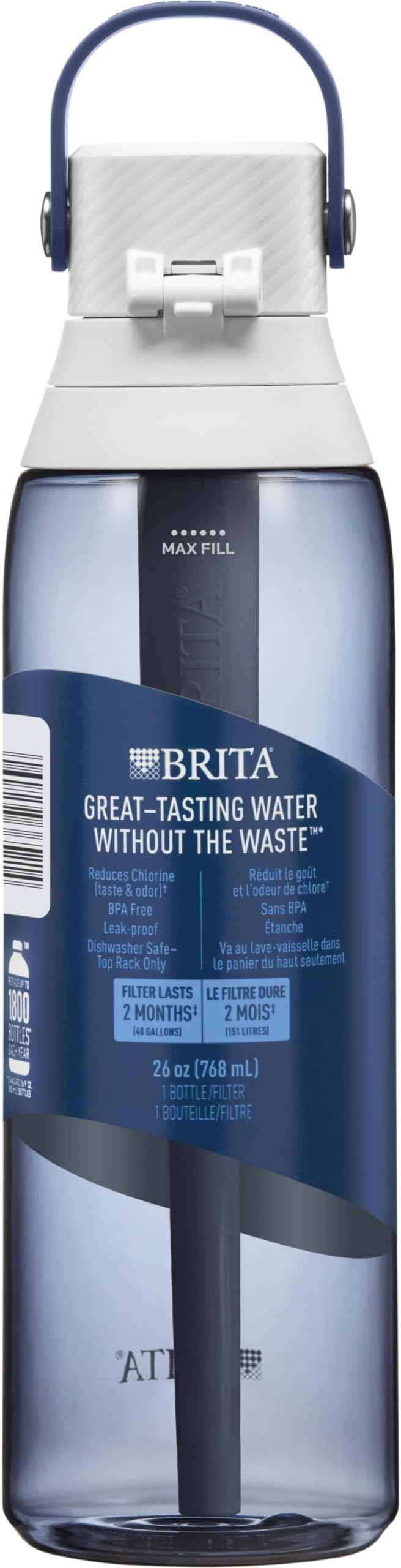 BRITA 36386 Premium Water Filter Bottles, 26oz, Night Sky (Pack of 6)