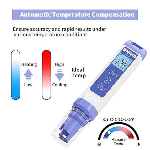 ONiLAB Digital pH Meter,0.01pH High Accuracy Pen Type pH Tester Kit,Waterproof, Auto Temperature Compensation, Easy Calibration,Replaceable Probe