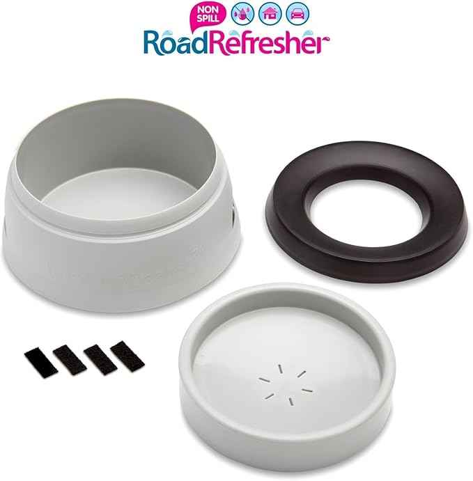 Prestige Pets Road Refresher™️ - Cat and Dog Water Bowl Dispenser - No Spill Water Bowl for Dogs and Cats - Travel Cat Bowl or Dog Bowl - Grey - Large