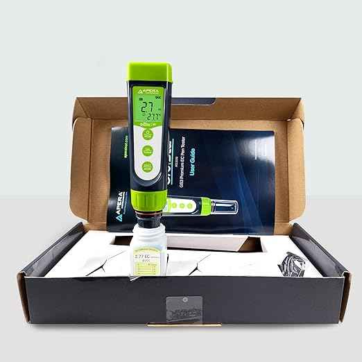 Apera Instruments AI103G GroStar Series GS3 EC/500ppm/700ppm Pen Tester Kit with Replaceable Titanium EC Probe for Hydroponics Water Quality Testing, Gen II