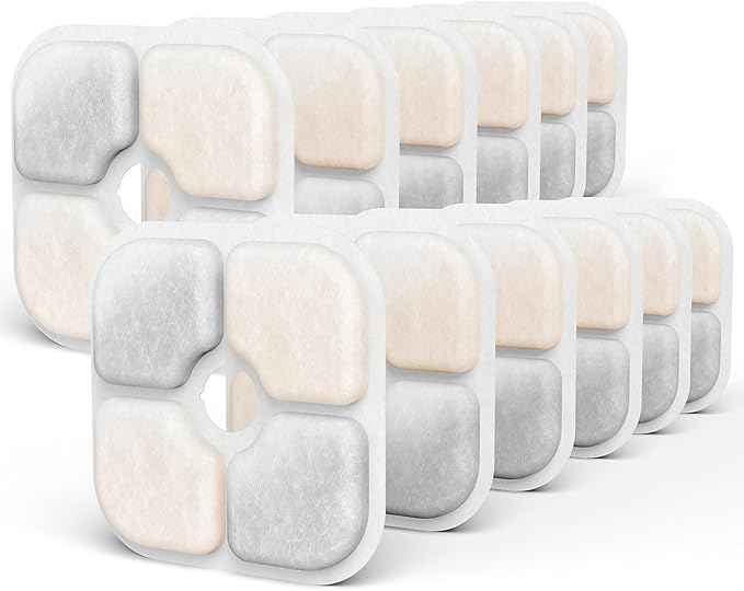 12-Pack Cat Water Fountain Filters, Compatible with Catit PIXI Pet Fountain Keep Your Cat Healthy and Hydrated