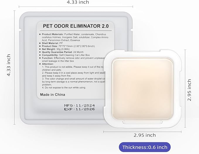 Smelling Fresh with N50-2.0 Odor Eliminator Exclusive for Pura Max Automatic Self-Cleaning Cat Litter Box - Cat Toilet Odor Control, Deodorant Aromatherapy Paste (3 Packs) - AquaVibe