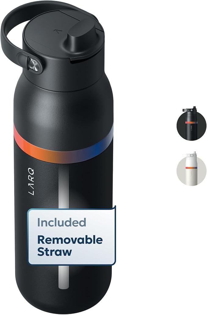 LARQ Bottle Swig Top Amber Vittoria 34 Oz, Obsidian Black