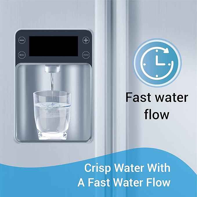 Filterlogic ADQ73613401 Refrigerator Water Filter and Air Filter, Replacement for LG® LT800P®, ADQ736134, ADQ73613402, LSXS26326S, LSXS26366S, LMXS30776S, Kenmore 46-9490 and LT120F®, 3 Combo