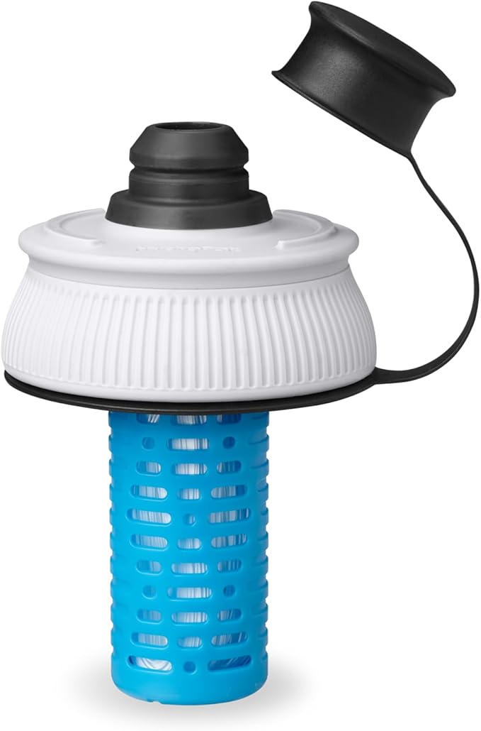 HydraPak Breakaway+ Filter Cap - Water Filtration Accessory - Fast Flow - Fits Bike and Sport Squeeze Bottles, Perfect for Cycling, Outdoor Activities, Travel and Emergency Preparedness