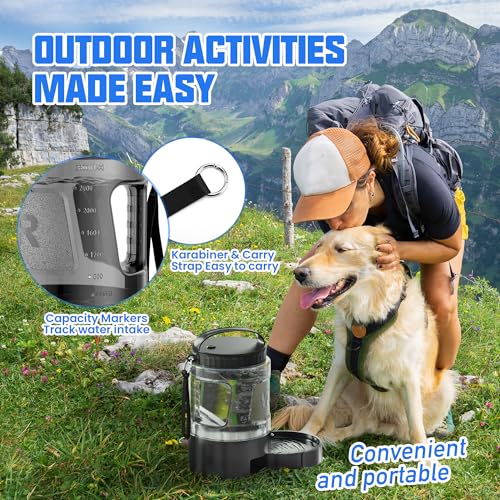 Dog Water Bottle Bowl Dispenser (95 Fl Oz)