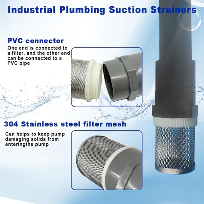 2.5" Stainless Steel Filter DN65/2.5" Suction Strainers Used to Remove Debris and Reduce Solid Entry（1pcs）