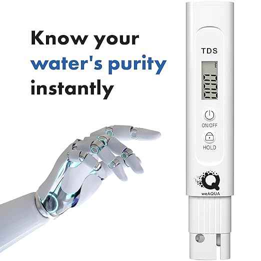 TDS Meter Digital Water Tester - Self-Calibrating for Accurate Results - Water Quality Tester Ideal for Drinking Water, Hydroponics, TDS and PPM Measurement