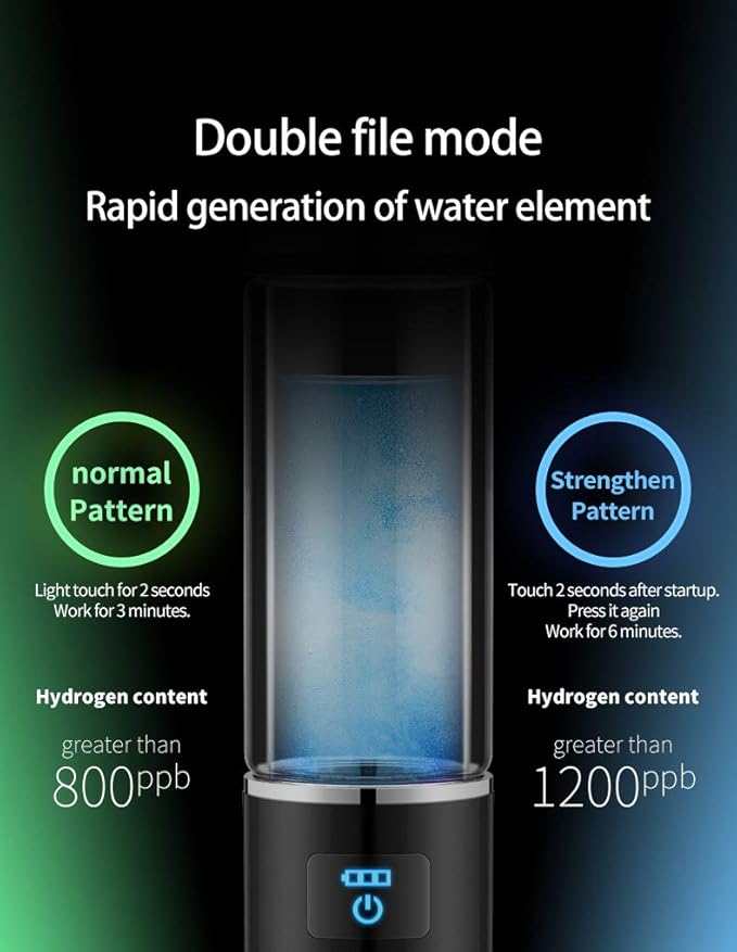 Hydrogen Alkaline Water Bottle Machine Maker Hydrogen Water Generator Ionizer with SPE and PEM Technology,US Membrane Make Hydrogen Content up to 800-1200 PPB