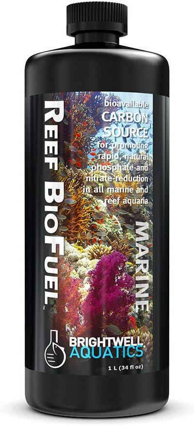 Brightwell Aquatics Reef BioFuel - Organic Carbon Supplement for Marine and Reef Aquariums, Aiding Bacterioplankton Growth That Promotes Rapid Phosphate and Nitrate Reduction, 1 L - AquaVibe