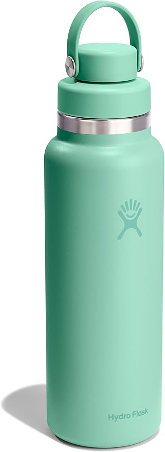 Hydro Flask Water Bottle - Insulated Stainless Steel - Wide Mouth Flex Chug Lid, Non Spill, Leakproof in 40 Oz Mermaid Green