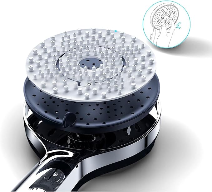 Filtered Shower Head with Handheld - High Pressure Hand Held Shower Head | Hard Water Softener, 3 Spray Modes, Adjustable Angle, Removable Filter & Included Hose