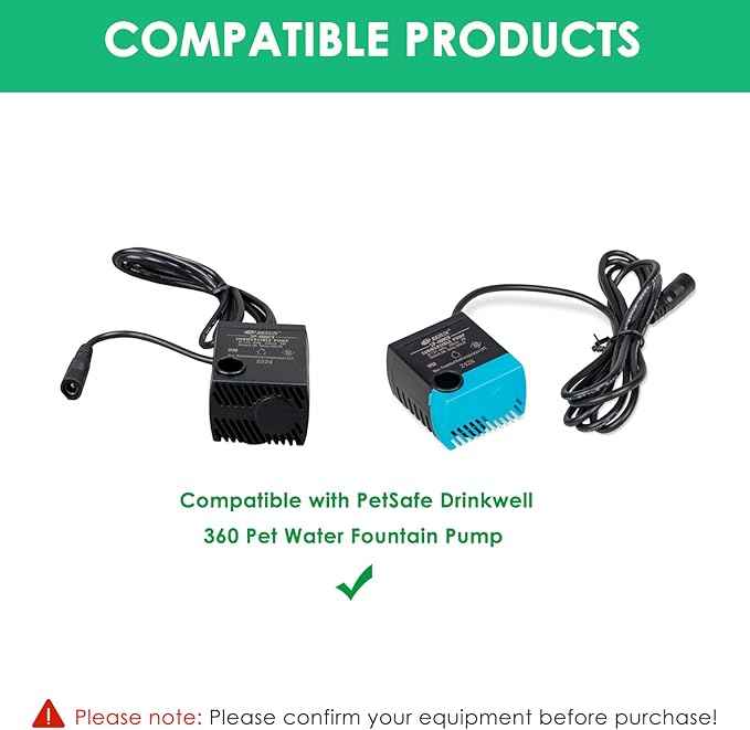 Mrgru 12V Replacement Charger for Pump Compatible with PetSafe Drinkwell 360 Pet Water Fountain Power Supply Adapter(PAC00-13206)